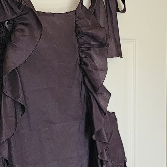 NWT Susanne Bommer 100% Silk Ruffle Trim Tank Top, Size S, Romantic, Parisian - Picture 7 of 8